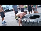 Tire Flips at Strength Camp Clinic