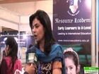 Miss Sadia of Allied School Lahore commenting on Educational Expo 2013 in (PC) Lahore.
