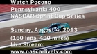NASCAR Pocono Pennsylvania 400 Sun,4 Aug 1 PM LIVE ONLINE